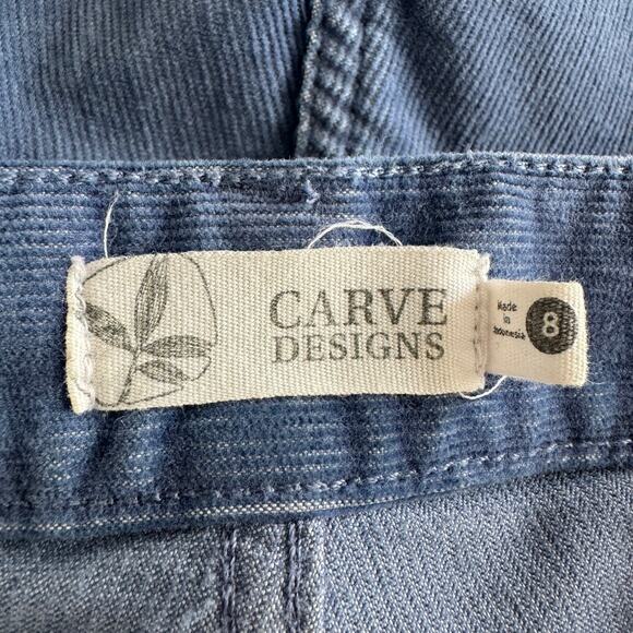Carve Designs SZ 8 Oahu Corduroy Shorts Stretch Zip-Fly Mid-Rise Frayed Pockets - Picture 5 of 5